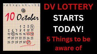 DV Lottery Starts Today What you Should Know [upl. by Rolyt]