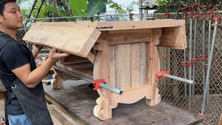 Smart Woodworking Ideas for Small Spaces Building a SpaceSaving Folding Table [upl. by Arlen]