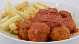 Albóndigas con salsa de pimientos del piquillo [upl. by Aicen]