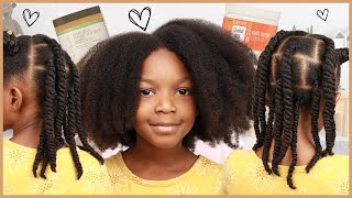 Easy chunky twists on natural hair ❄️Winter protective style❄️ [upl. by Nitsug]