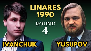 Vassily Ivanchuk vs Artur Yusupov  Linares 1990  Round 4 [upl. by Nomrac]