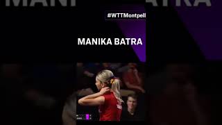 Manika Batra qualifies for the quarter finals in world table tennis WTT championship manikabatra [upl. by Lynus]