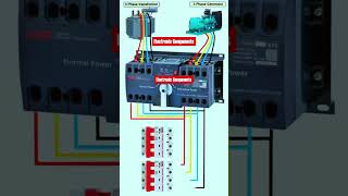 YCQ6B 63 Three Phase Automatic Transfer Switch Panel wiring shots foryou tiktok trending [upl. by Sanbo]