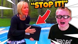 Psycho Parent DESTROYS PS4 over Fortnite CRAZY [upl. by Rochester]