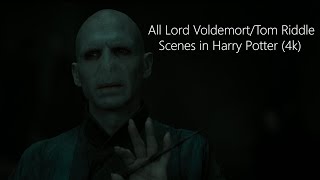 All Lord VoldemortTom Riddle Scenes  Harry Potter 4K ULTRA HD [upl. by Jochebed]