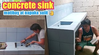 paano mag tiles ng concrete sink gamit ang 30x30 tile [upl. by Noguchi189]