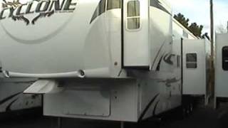 Used Toy Hauler Fifth Wheel  2009 Cyclone 4012 Toy Hauler 41ft 3Slides LOADED [upl. by Zipah29]