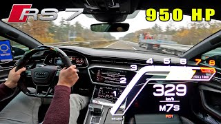 950HP AUDI RS7 C8 is YOUR WORST ENEMY on the AUTOBAHN [upl. by Xonel275]