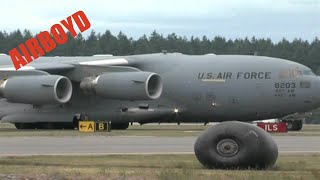 Accident video of USAF C17 Globemaster at Elmendorf [upl. by Aimit]