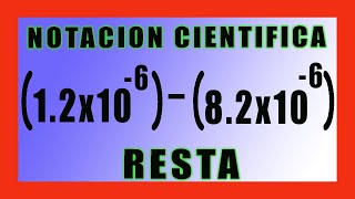 ✅👉 Resta de notacion cientifica con exponentes negativos [upl. by Harden]