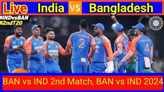 Live BAN vs IND 2nd T20  Bangladesh tour of India 2024  Live Cricket Score amp Commentary [upl. by Derrek]