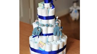 Babyzauber  Bastelanleitung für eine klassische Windeltorte [upl. by Leslee]