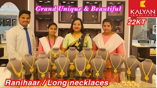 Beautiful amp Unique Grand Ranihaar  Long necklace collections from Kalyan jewellers  Rani haar [upl. by Harness]