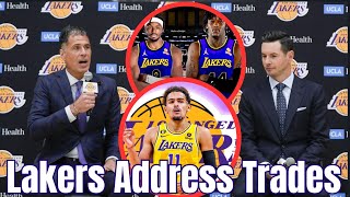 Lakers Address Trade Being Patient But Willing To Sell It All [upl. by Llerehs]