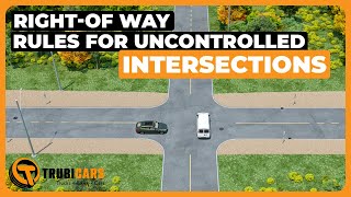 How to Pass Your Driving Test  RightOfWay Rules for Uncontrolled Intersections [upl. by Hermie]