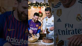 Messi and Ronaldo gets christmas gifts😂🎄🍪 shorts [upl. by Jacquie]