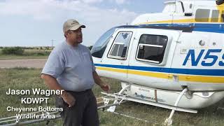 Spraying phragmites at Cheyenne Bottoms Wildlife Area [upl. by Rossing]