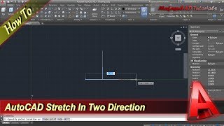 Autocad Tutorial Dynamic Block Stretch In Two Direction [upl. by Lyrahc]