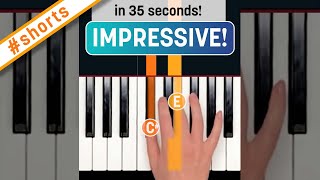 How to impress on piano in 35 seconds EASY shorts [upl. by Atikir855]