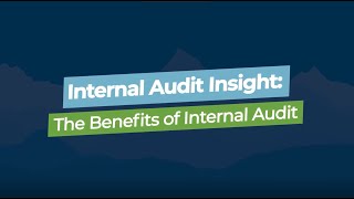 The Internal Audit Insight Benefits of Internal Audit [upl. by Haimehen]