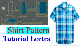 shirt pattern making by using lectra modaris [upl. by Stranger381]