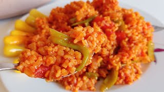 Bulgur pilavı nasıl yapılır 😋 Sebzeli domatesli biberli bulgur pilavı tarifi 👌Nefis yemek tarifleri [upl. by Alyakim]