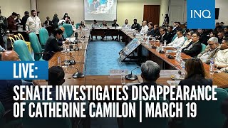 LIVE Senate investigates disappearance of beauty queen Catherine Camilon  March 19 [upl. by Novanod698]