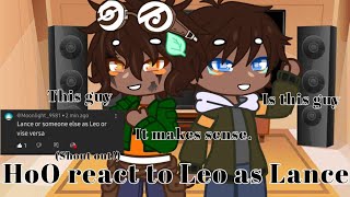 PjoHoO react to Leo as Lance from Voltron Voltron × HoO crossover Klance CHECK DESC OG [upl. by Adnylg323]