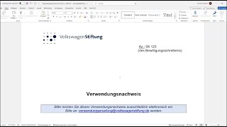 Erklärvideo Formular Verwendungsnachweis [upl. by Odnuges]