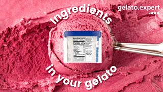 Gelato and ice cream ingredients explained [upl. by Fisa]