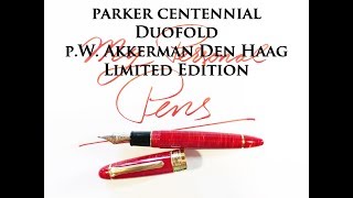 Personal Pens Parker Duofold PW Akkerman Limited Edition [upl. by Renny]