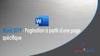 Word 2019  Pagination à partir dune page spécifique [upl. by Laumas]