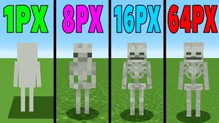 Skeleton in 1px vs 8px vs 16px vs 64px [upl. by Gabriell]