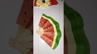 Diy icecream sticks fan 🪭 diy craft craftideas fanicecream stick craft papercraft shorts [upl. by Llehcim]