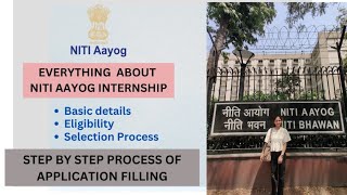 All details regarding NITI AAYOG INTERNSHIP Process of filling application internship nitiaayog [upl. by Ramos]