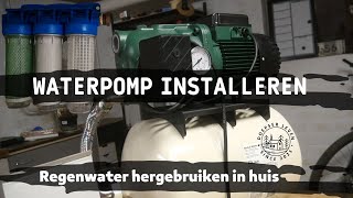 Regenwaterpomp installeren op WC en Wasmachine regenwater recuperatie [upl. by Endys]