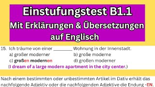 Einstufungstest B1  German Placement Test B1 [upl. by Kurland378]