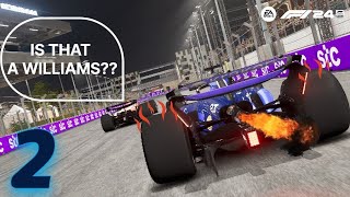 PUSHING THE WILLIAMS BEYOND ITS LIMITS F1 24 DRIVER CAREER MODE EPISODE 2 [upl. by Stets]