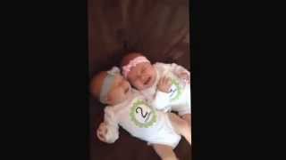 Two months twin baby girls crying [upl. by Ellynad]