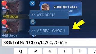 I MET THIS IMPOSTOR CHOOU IN RANKED AND THIS HAPPENED  Mobile Legends [upl. by Cirenoj680]