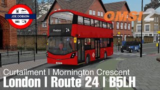 OMSI 2  London Route 24  Hampstead Heath  Mornington Crescent  Curtailment [upl. by Stauder]