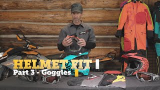 SkiDoo Snowmobile Helmet and Goggle Fitting  Part 3  Goggle Fit [upl. by Arual]