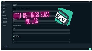 How To Optimize Get the best settings on Streamlabs 2023 NO LAG [upl. by Ellene]