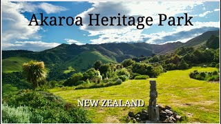 Akaroa New Zealand  AKAROA HERITAGE PARK  Drone flyover [upl. by Aihcropal349]