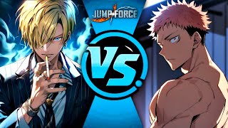 Sanji Germa 66 Power VS Yuji Itadori OP Sorcerer  Mugen Jus Jump Force [upl. by Nhguav643]