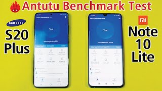 Samsung Galaxy S20 Plus vs Xiaomi Mi Note 10 Lite  Antutu Benchmark Test  Battle of Beasts🔥 [upl. by Tatianna]