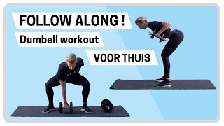 Follow along dumbell workout voor thuis [upl. by Marino]