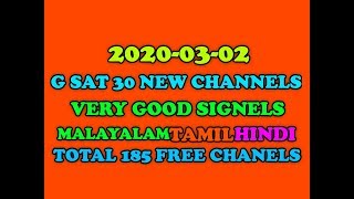 GSAT 30 NEW CHANNELS AND VERY GOOD SIGNELS 20200302 [upl. by Nohsed129]