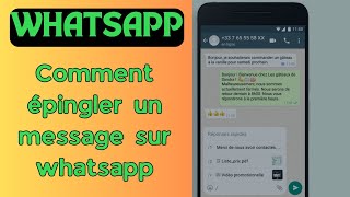 Comment épingler un message sur WhatsApp  Guider étape par étape [upl. by Anerys495]