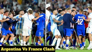 Argentina Vs France fight During Olympics Quarter final 2024  Argentina Vs France Clash [upl. by Ellita935]